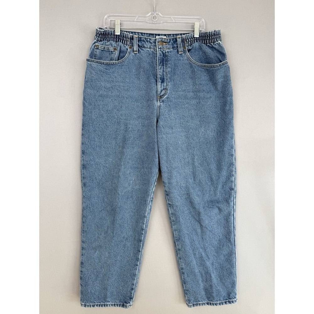 Vintage LL Bean Original Fit Relaxed Jeans Womens 16 Denim Flannel Lined Mom Y2K